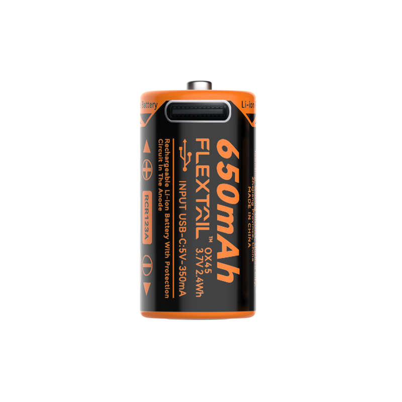 ZERO BATTERY 650CHT - High Performance RCR123A Li-ion Battery