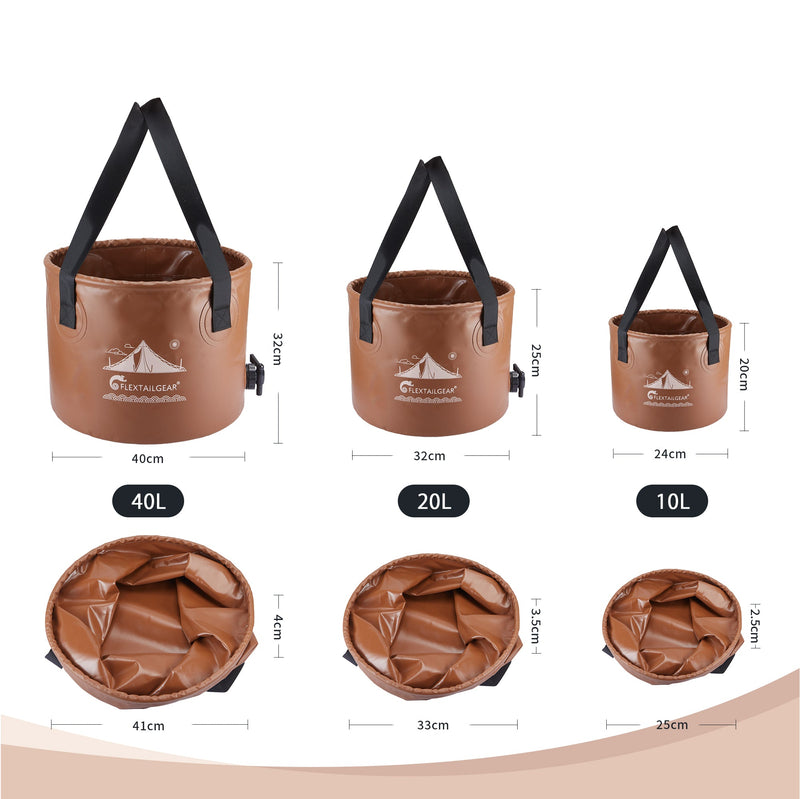 COZY BUCKET-Foldable Waterproof Round Camping Bucket - FLEXTAIL