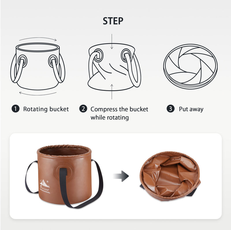 COZY BUCKET-Foldable Waterproof Round Camping Bucket - FLEXTAIL
