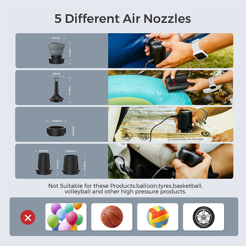 EVO PUMP 2-Portable Quick-Fill Air Pump (No Battery Inside) - FLEXTAIL
