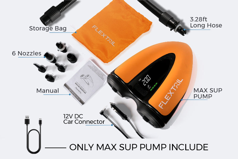 MAX SUP PUMP - 20PSI Cordless Rechargeable Air Pump for SUP & KITE
